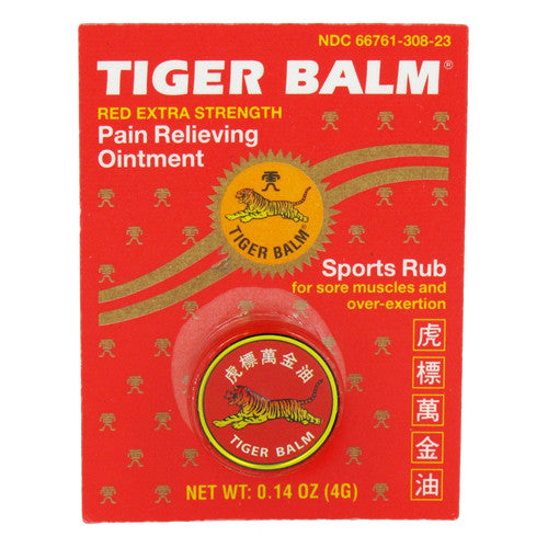 Tiger Balm Red Extra Strength Pain Relieving Ointment - .14 Oz